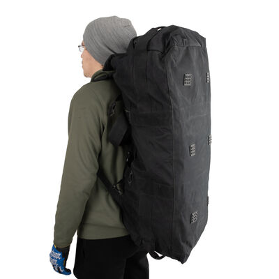 British Black Duffel Bag/Backpack Used
